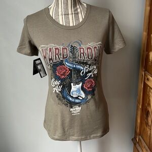 T shirt HARD ROCK Lt grey short sleeve szS NWT